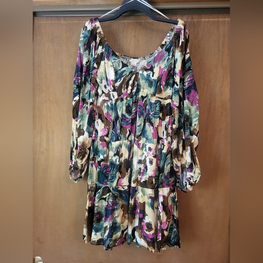 NWT, Women's Floral Long Sleeve Dress, M